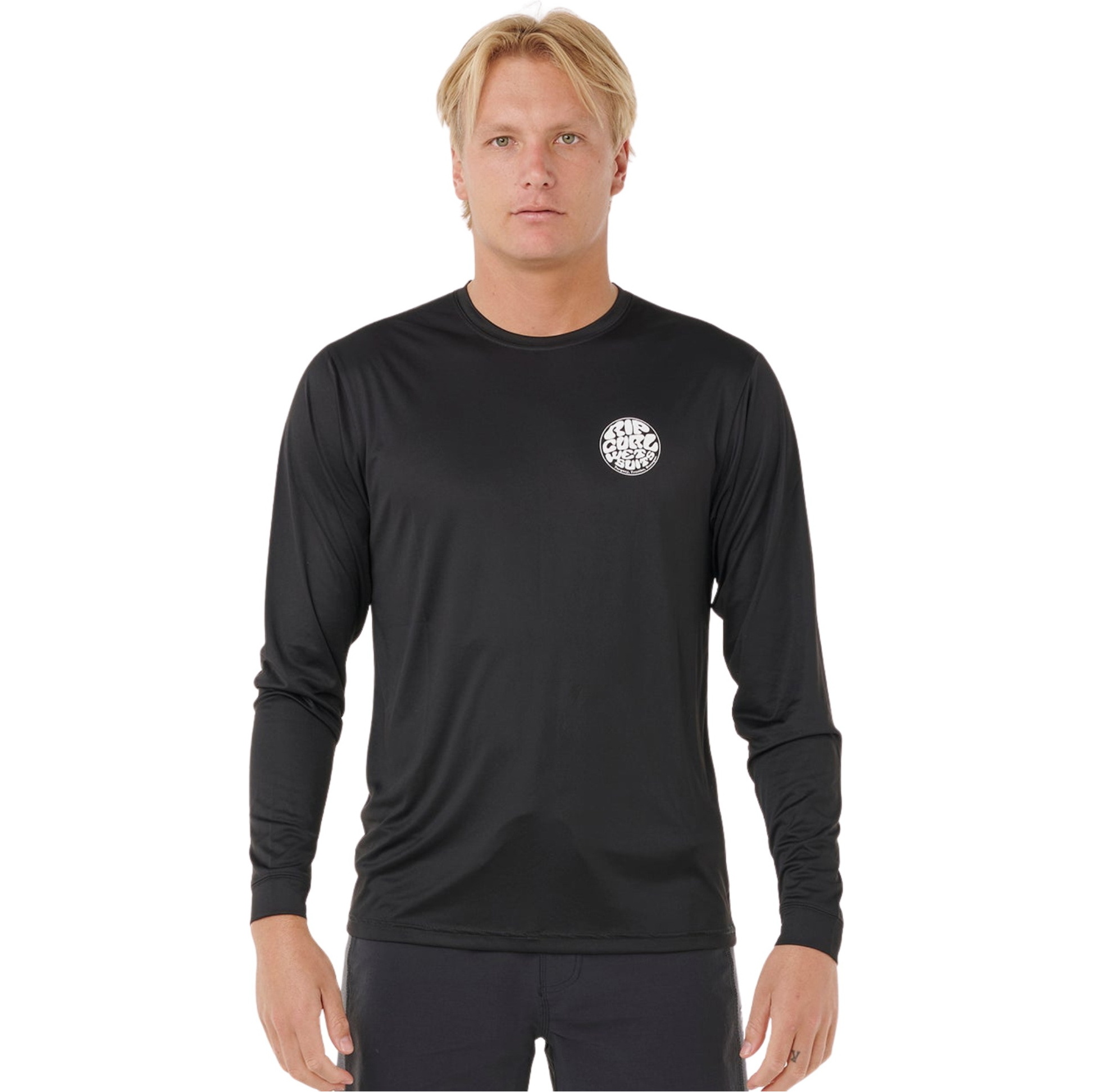 2026 Rip Curl Mens Icons Of Surflite UPF Long Sleeve Rash Vest 162MRV - Black